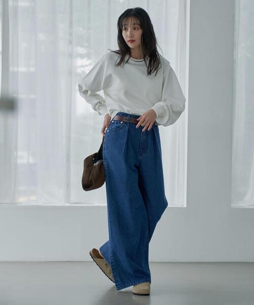 coen(コーエン)の「スウェットライクニットプルオーバー(ニット/セーター・レディース・ライトグレー/ブラック/オフホワイト・M/L)」の12枚目の写真