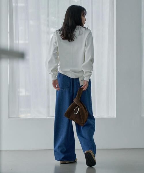 coen(コーエン)の「スウェットライクニットプルオーバー(ニット/セーター・レディース・ライトグレー/ブラック/オフホワイト・M/L)」の13枚目の写真