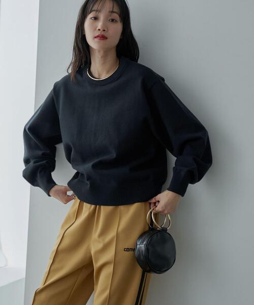 coen(コーエン)の「スウェットライクニットプルオーバー(ニット/セーター・レディース・ライトグレー/ブラック/オフホワイト・M/L)」の19枚目の写真