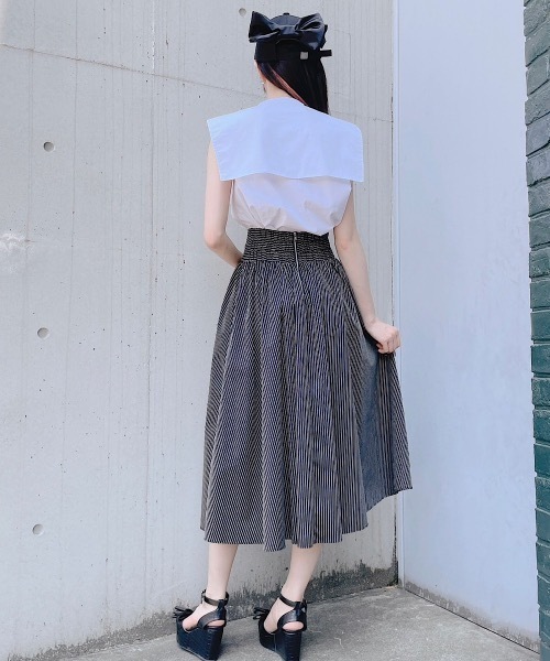 PAIN（ペイン）の「リボンセーラーシャツ（シャツ/ブラウス・レディース・ホワイト/ピンク/ブルー/ブラック・FREE）」の7枚目の写真