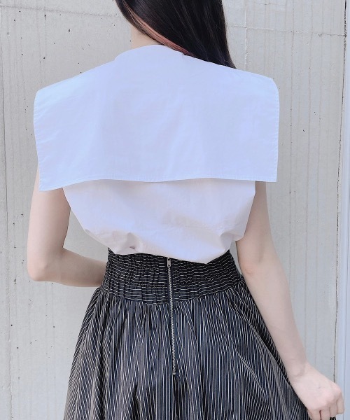 PAIN（ペイン）の「リボンセーラーシャツ（シャツ/ブラウス・レディース・ホワイト/ピンク/ブルー/ブラック・FREE）」の5枚目の写真