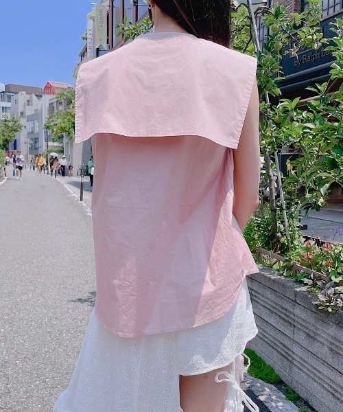 PAIN（ペイン）の「リボンセーラーシャツ（シャツ/ブラウス・レディース・ホワイト/ピンク/ブルー/ブラック・FREE）」の18枚目の写真