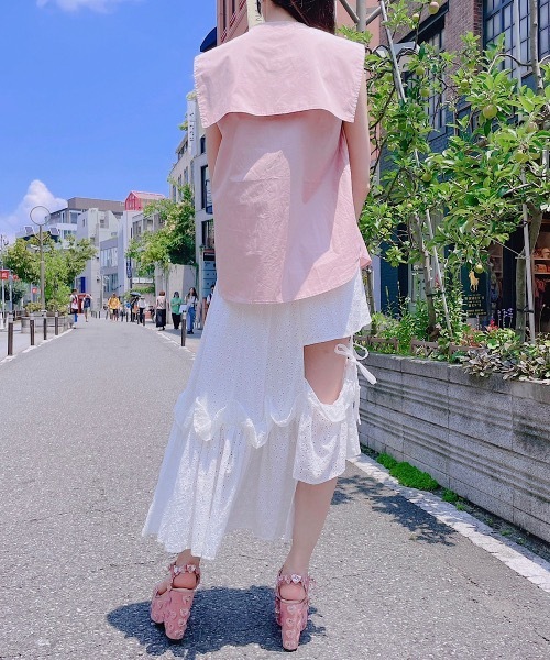 PAIN（ペイン）の「リボンセーラーシャツ（シャツ/ブラウス・レディース・ホワイト/ピンク/ブルー/ブラック・FREE）」の20枚目の写真