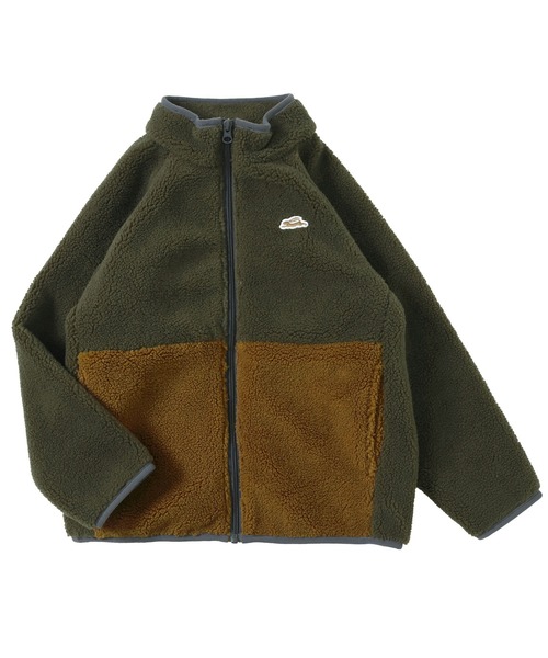 KRIFF MAYER Kid's Collection（クリフメイヤーキッズコレクション）の「シープボアジャケット（ブルゾン・キッズ・モカ/ブラック/グレー/カーキ・150/170/160/140/130/120）」の2枚目の写真