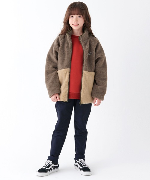 KRIFF MAYER Kid's Collection（クリフメイヤーキッズコレクション）の「シープボアジャケット（ブルゾン・キッズ・モカ/ブラック/グレー/カーキ・150/170/160/140/130/120）」の6枚目の写真