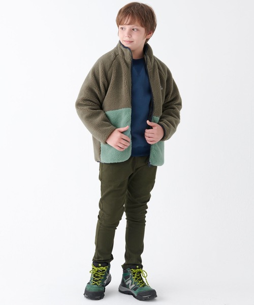 KRIFF MAYER Kid's Collection（クリフメイヤーキッズコレクション）の「シープボアジャケット（ブルゾン・キッズ・モカ/ブラック/グレー/カーキ・150/170/160/140/130/120）」の9枚目の写真