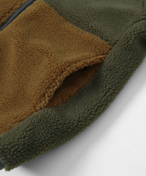 KRIFF MAYER Kid's Collection（クリフメイヤーキッズコレクション）の「シープボアジャケット（ブルゾン・キッズ・モカ/ブラック/グレー/カーキ・150/170/160/140/130/120）」の19枚目の写真