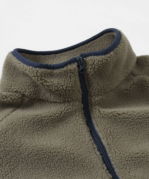 KRIFF MAYER Kid's Collection（クリフメイヤーキッズコレクション）の「シープボアジャケット（ブルゾン・キッズ・モカ/ブラック/グレー/カーキ・150/170/160/140/130/120）」の20枚目の写真