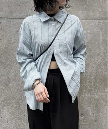 ▲OVER STRIPE SHIRT / ビッグシルエットストライプシャツ