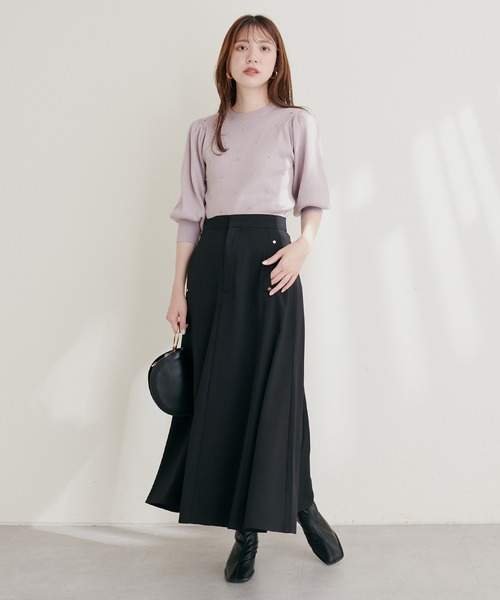 natural couture(ナチュラルクチュール)の「きらきらビジュー装飾ニット(ニット/セーター・レディース・オフホワイト/グレー/ブラック/ピンク・FREE)」の19枚目の写真