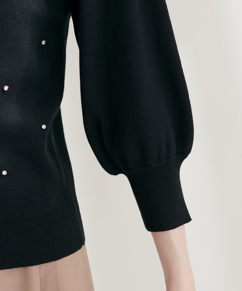 natural couture(ナチュラルクチュール)の「きらきらビジュー装飾ニット(ニット/セーター・レディース・オフホワイト/グレー/ブラック/ピンク・FREE)」の16枚目の写真