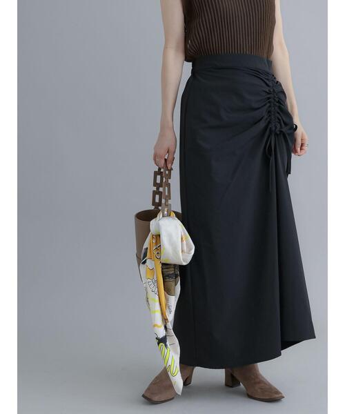 Te chichi（テチチ）の「ギャザリングロングスカート（スカート・レディース・ブラック/カーキ・F）」の3枚目の写真