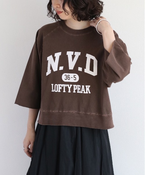 cepo（セポ）の「ヴィンテージカレッジＴｅｅ（Tシャツ/カットソー・レディース・ブラック/ブラウン/ネイビー・M）」の3枚目の写真