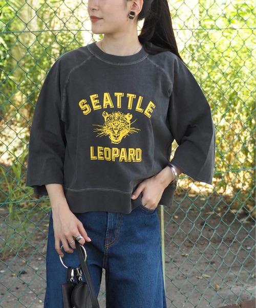 cepo（セポ）の「ヴィンテージカレッジＴｅｅ（Tシャツ/カットソー・レディース・ブラック/ブラウン/ネイビー・M）」の2枚目の写真