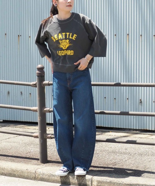 cepo（セポ）の「ヴィンテージカレッジＴｅｅ（Tシャツ/カットソー・レディース・ブラック/ブラウン/ネイビー・M）」の5枚目の写真