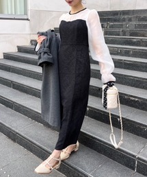 OLIVE des OLIVE | 【WEB限定】後ろリボンドッキングワンピース　1032180060(ドレス)