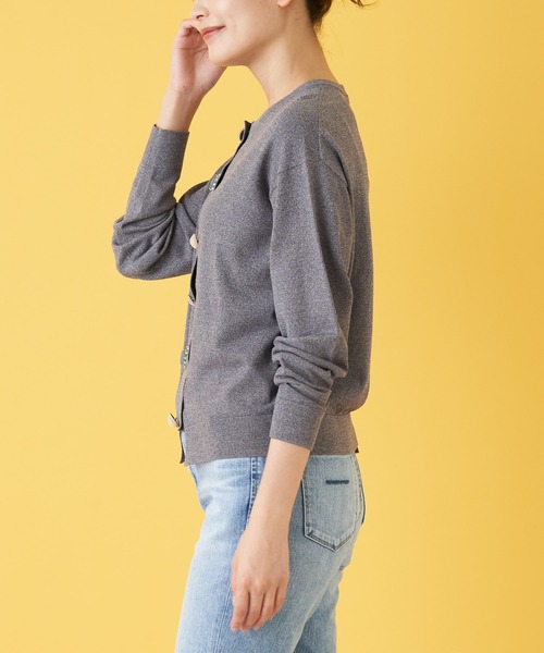 en recre（アンレクレ）の「マルチビジューカーディガン（カーディガン/ボレロ・レディース・レモンイエロー/クリアレッド/MD.GRY/LT.PINK/ダークネイビー・2）」の10枚目の写真