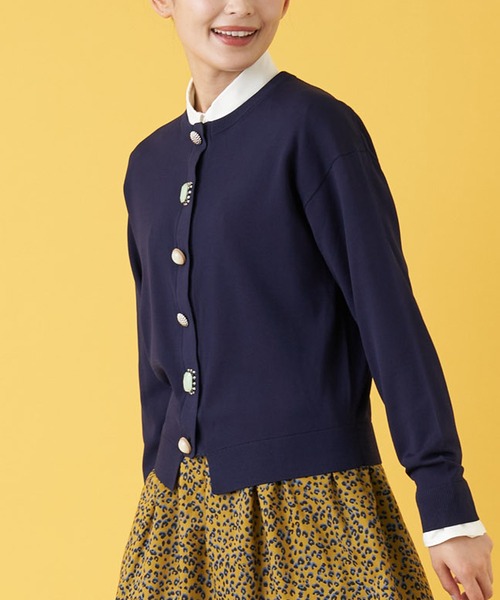 en recre（アンレクレ）の「マルチビジューカーディガン（カーディガン/ボレロ・レディース・レモンイエロー/クリアレッド/MD.GRY/LT.PINK/ダークネイビー・2）」の20枚目の写真