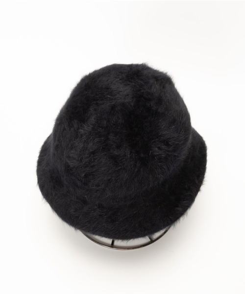 polka polka(ポルカポルカ)の「ふわふわシャギー バケットハット(ハット・レディース・ブラック/アイボリー・FREE)」の14枚目の写真