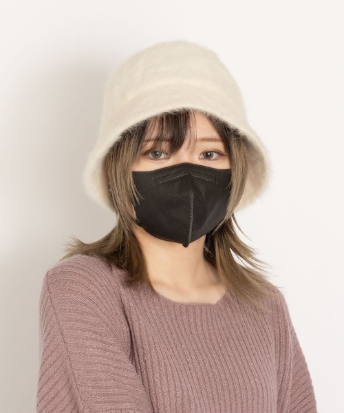 polka polka(ポルカポルカ)の「ふわふわシャギー バケットハット(ハット・レディース・ブラック/アイボリー・FREE)」の7枚目の写真