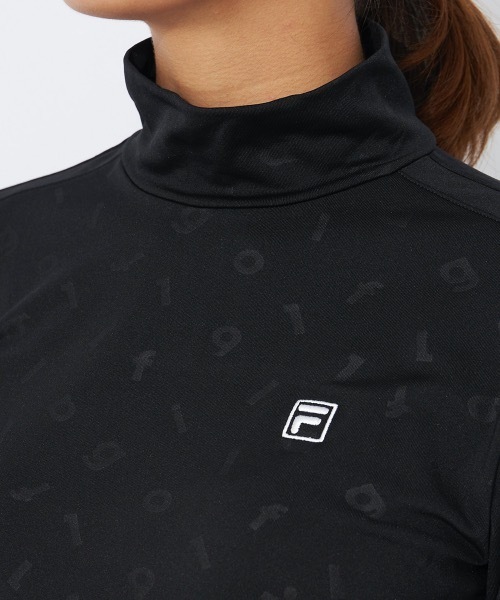 FILA GOLF（フィラゴルフ ）の「【FILA GOLF:フィラゴルフ】レディース長袖モックネックシャツ　ゴルフ（シャツ/ブラウス・レディース・レッド/オフホワイト/ブラック・LARGE/MEDIUM/X-LARGE）」の8枚目の写真