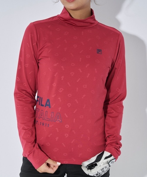 FILA GOLF（フィラゴルフ ）の「【FILA GOLF:フィラゴルフ】レディース長袖モックネックシャツ　ゴルフ（シャツ/ブラウス・レディース・レッド/オフホワイト/ブラック・LARGE/MEDIUM/X-LARGE）」の15枚目の写真