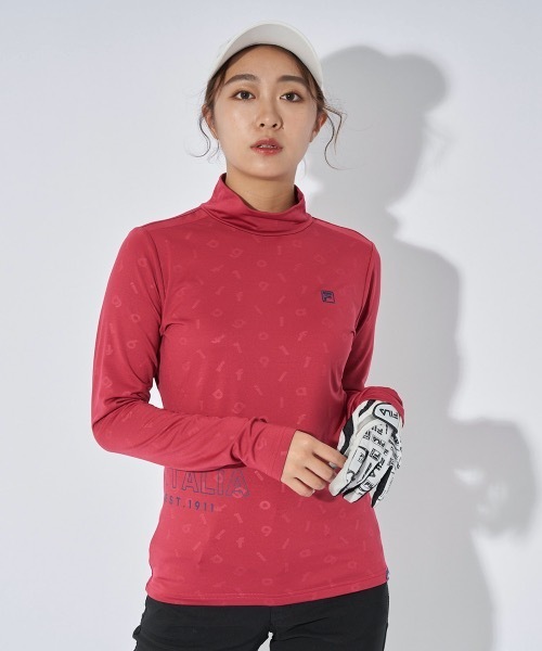FILA GOLF（フィラゴルフ ）の「【FILA GOLF:フィラゴルフ】レディース長袖モックネックシャツ　ゴルフ（シャツ/ブラウス・レディース・レッド/オフホワイト/ブラック・LARGE/MEDIUM/X-LARGE）」の14枚目の写真