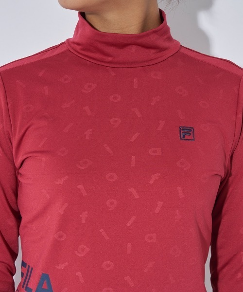 FILA GOLF（フィラゴルフ ）の「【FILA GOLF:フィラゴルフ】レディース長袖モックネックシャツ　ゴルフ（シャツ/ブラウス・レディース・レッド/オフホワイト/ブラック・LARGE/MEDIUM/X-LARGE）」の18枚目の写真