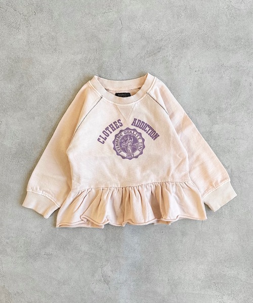 BIG FIELD(ビッグフィールド)の「ピグメントプリントチュニック(90~150cm)(チュニック・キッズ・チャコール/ピンク/オフホワイト・120/110/140/130/150/100/90)」の2枚目の写真
