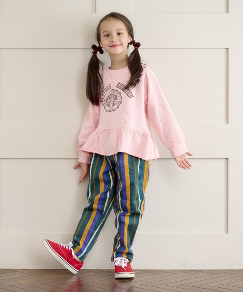 BIG FIELD(ビッグフィールド)の「ピグメントプリントチュニック(90~150cm)(チュニック・キッズ・チャコール/ピンク/オフホワイト・120/110/140/130/150/100/90)」の4枚目の写真