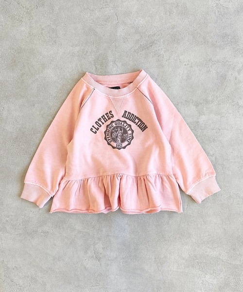BIG FIELD(ビッグフィールド)の「ピグメントプリントチュニック(90~150cm)(チュニック・キッズ・チャコール/ピンク/オフホワイト・120/110/140/130/150/100/90)」の8枚目の写真