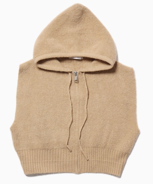 ROOPTOKYO（ループトウキョウ）の「▲ショート丈フルジップニットベスト（ベスト・レディース・ホワイト/ライトブラウン/グレー/ブラック・FREE）」の10枚目の写真