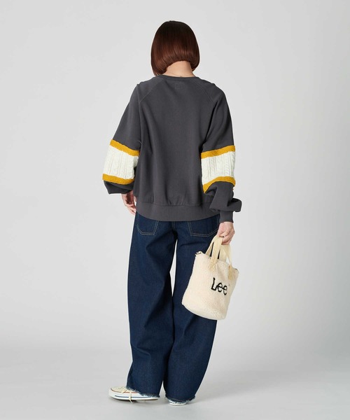 Lee(リー)の「【LEE別注】ニット切替スウェット(スウェット・レディース・ダークグレー・M/L)」の4枚目の写真