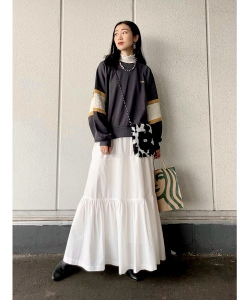 Lee(リー)の「【LEE別注】ニット切替スウェット(スウェット・レディース・ダークグレー・M/L)」の5枚目の写真