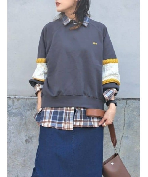 Lee(リー)の「【LEE別注】ニット切替スウェット(スウェット・レディース・ダークグレー・M/L)」の15枚目の写真