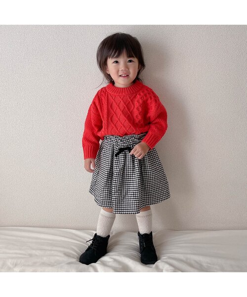 セール】【洗える・ケーブル編み】イロドリニット（ニット/セーター