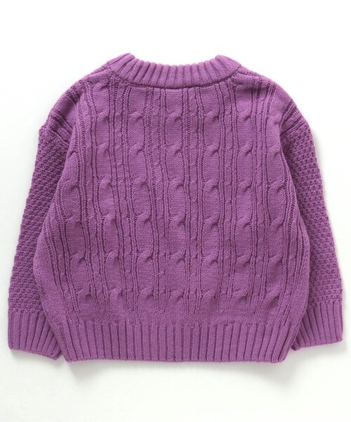 apres les cours(アプレレクール)の「【洗える・ケーブル編み】イロドリニット(ニット/セーター・キッズ・イエロー/ラベンダー/アイボリー/レッド・90/110/130/120/140/100/80)」の13枚目の写真