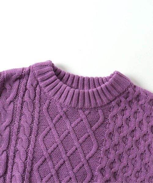 apres les cours(アプレレクール)の「【洗える・ケーブル編み】イロドリニット(ニット/セーター・キッズ・イエロー/ラベンダー/アイボリー/レッド・90/110/130/120/140/100/80)」の16枚目の写真