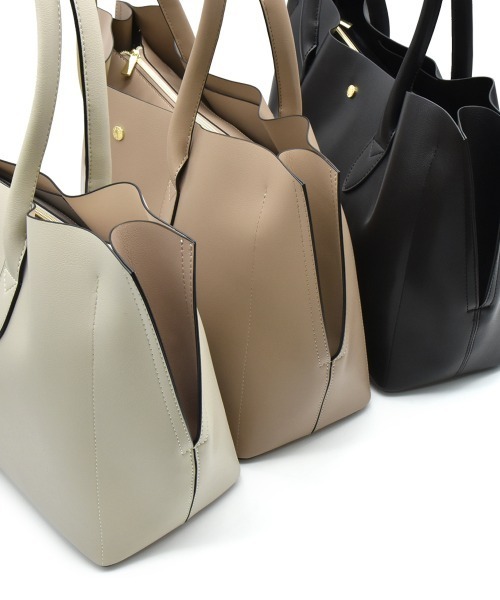7days Life Styling（セブンデイズライフスタイリング）の「【A4対応】Legato Largo PC収納付軽量トートバッグ（トートバッグ・レディース・ブラック/ライトグレー/グレイッシュベージュ・FREE）」の16枚目の写真