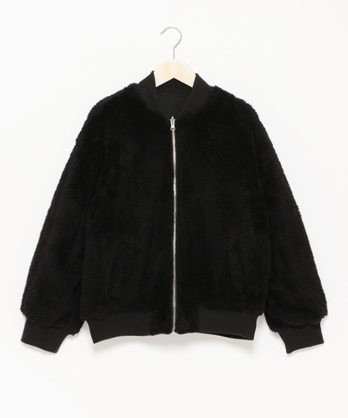 LOVETOXIC（ラブトキシック）の「裏ボアMA1（ブルゾン・キッズ・ベージュ/ブラック/カーキ・SS/S/L/M）」の7枚目の写真