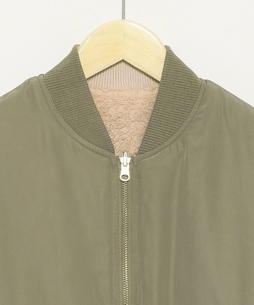 LOVETOXIC（ラブトキシック）の「裏ボアMA1（ブルゾン・キッズ・ベージュ/ブラック/カーキ・SS/S/L/M）」の10枚目の写真