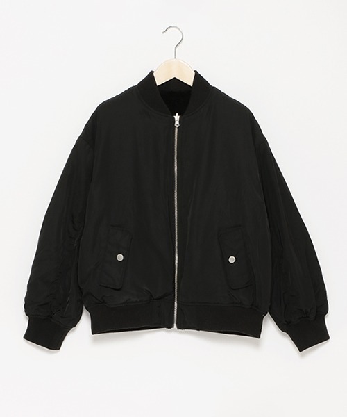 LOVETOXIC（ラブトキシック）の「裏ボアMA1（ブルゾン・キッズ・ベージュ/ブラック/カーキ・SS/S/L/M）」の19枚目の写真