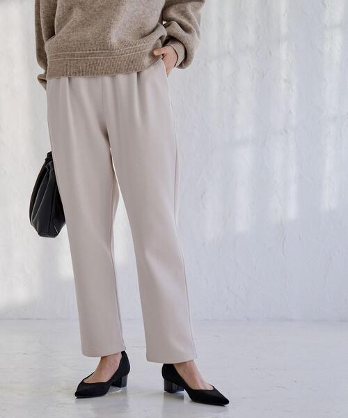 coen（コーエン）の「REVERSEWARMテーパードイージーパンツ（WEB限定カラー）（その他パンツ・レディース・ブラック/オリーブ/ナチュラル/ライトグレー/ダークグレー・M/L）」の14枚目の写真