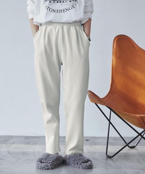 coen（コーエン）の「REVERSEWARMテーパードイージーパンツ（WEB限定カラー）（その他パンツ・レディース・ブラック/オリーブ/ナチュラル/ライトグレー/ダークグレー・M/L）」の9枚目の写真