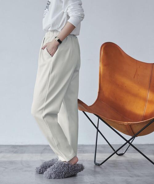 coen（コーエン）の「REVERSEWARMテーパードイージーパンツ（WEB限定カラー）（その他パンツ・レディース・ブラック/オリーブ/ナチュラル/ライトグレー/ダークグレー・M/L）」の10枚目の写真