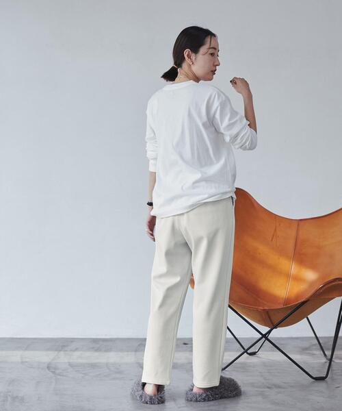 coen（コーエン）の「REVERSEWARMテーパードイージーパンツ（WEB限定カラー）（その他パンツ・レディース・ブラック/オリーブ/ナチュラル/ライトグレー/ダークグレー・M/L）」の13枚目の写真