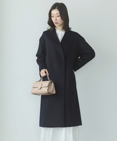 Super140カシミヤ混Vネックコート（ノーカラーコート）｜UNITED TOKYO