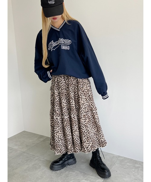 WC（ダブル シー）の「ユニフォームナイロンプルオーバー（ジャージ・レディース・ピンク/ネイビー・FREE）」の6枚目の写真