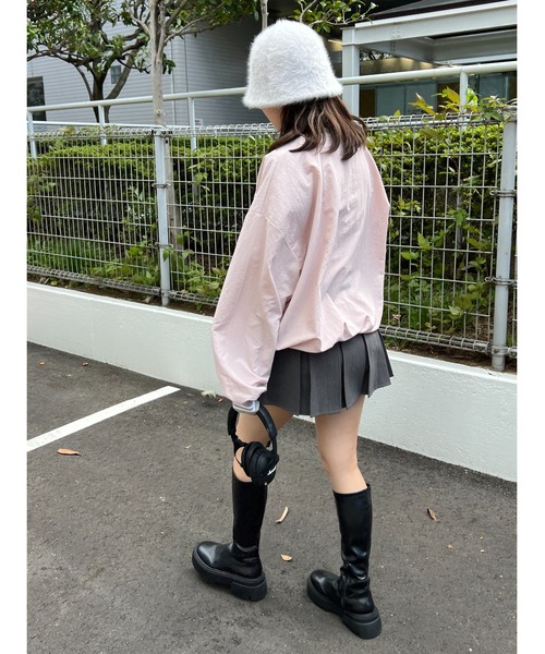 WC（ダブル シー）の「ユニフォームナイロンプルオーバー（ジャージ・レディース・ピンク/ネイビー・FREE）」の10枚目の写真
