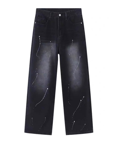 Theater code（シアターコード）の「△splash paint denim pants